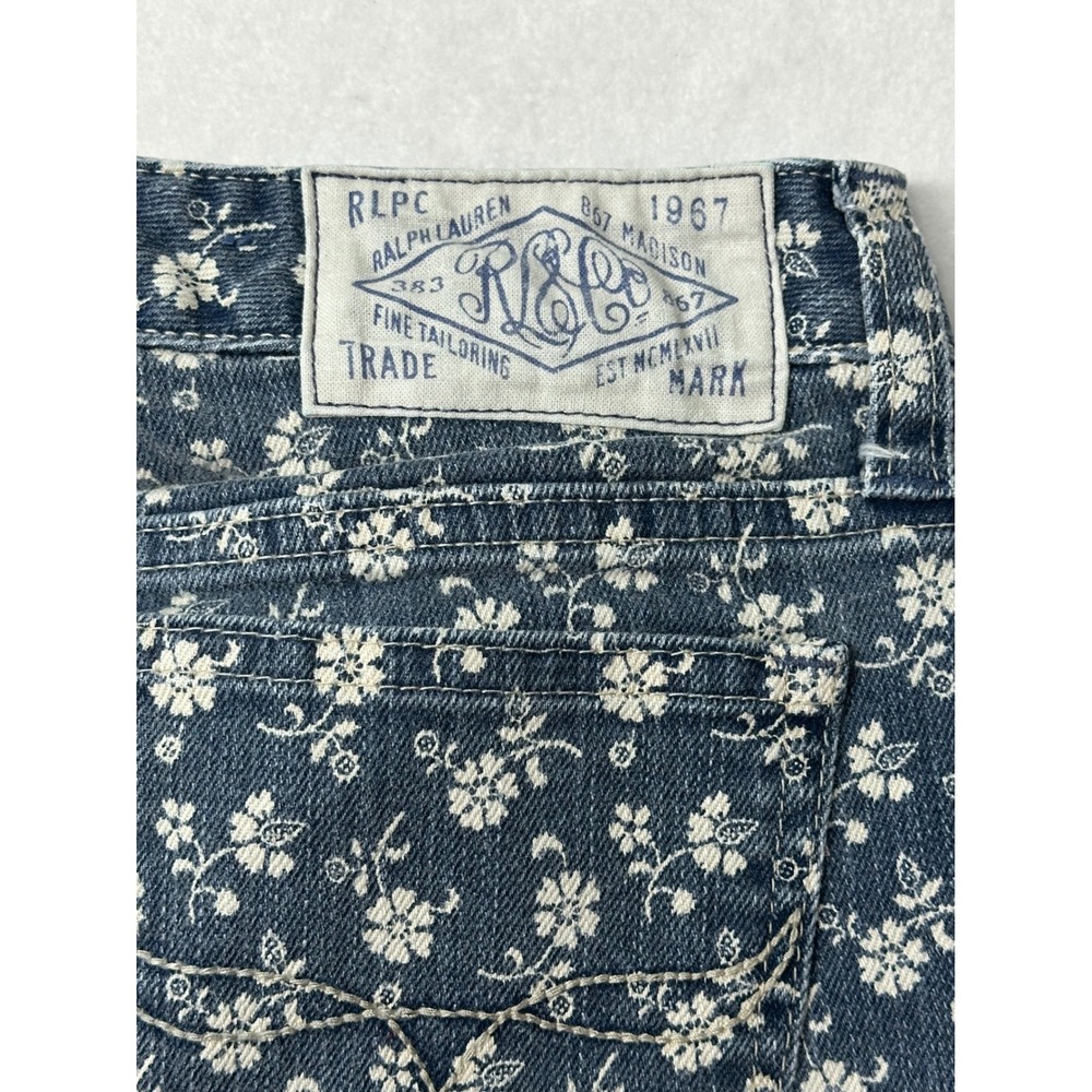 Ralph Lauren Kids‎ Bowery Skinny Jeans Blue Floral Print Size 8